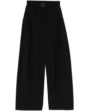 Alexander Wang Boxer-Detailed Wide-Leg Pants - Black
