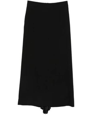 Jil Sander Maxirock Mit Falten Und Seitentaschen - Schwarz