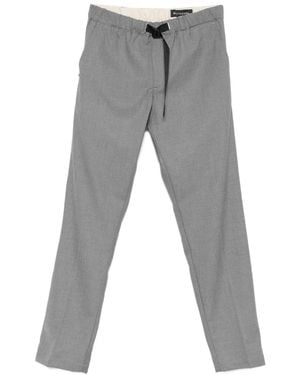 White Sand Drawstring-Waist Trousers - Grey