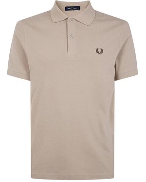 Fred Perry Logo-Embroidered Polo Shirt - Natural