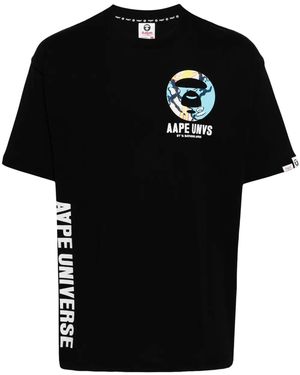Aape By A Bathing Ape ロゴ Tシャツ - ブラック