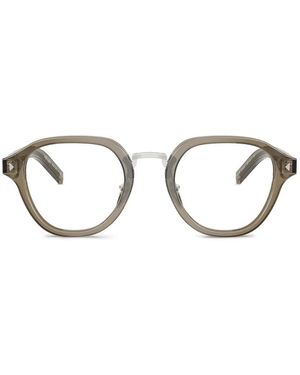 Prada Brille Mit Rundem Gestell - Grau