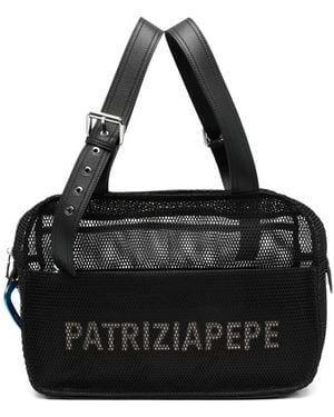 Patrizia Pepe Mesh Shoulder Bag - Black