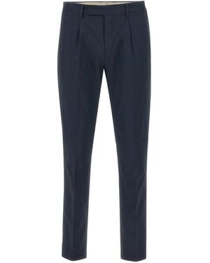 Devore Pleated Trousers - Blue