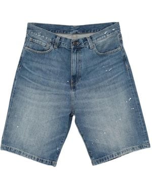 Carhartt Short Landon À Effet Taches De Peinture - Blue