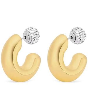 Michael Kors Beaded-Hoop Earrings - Metallic
