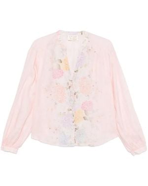 MC2 Saint Barth Liona Long Sleeve Blouse - Pink