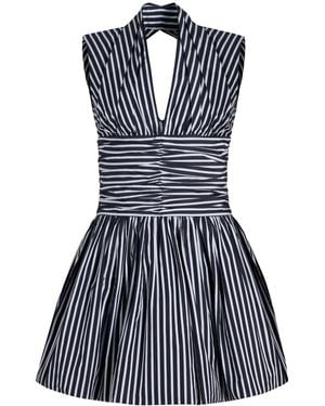 Patou Open-Back Minidress - Blue