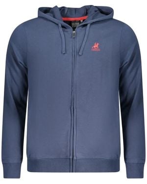 U.S. Grand Logo-Embroidered Zip-Up Hoodie - Blue
