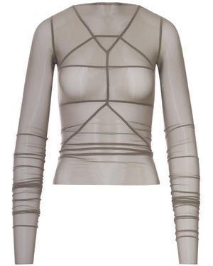 Rick Owens Tulle T-Shirt - Grey