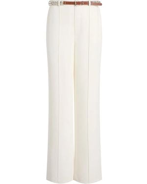 Cinq À Sept Ester Hose mit Strassgürtel - Weiß