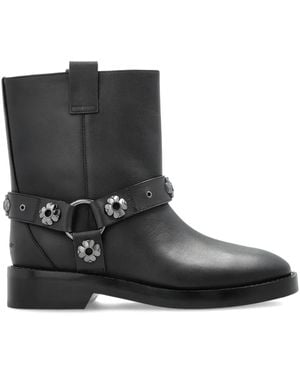 Kate Spade Bikerstiefel mit Blumendetail - Schwarz
