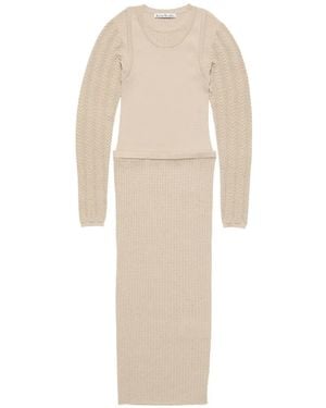 Acne Studios Long-Sleeve Midi Dress - White