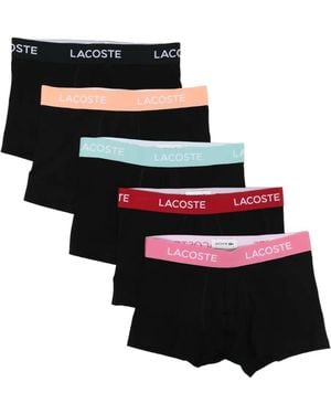 Lacoste Logo-Print Boxers (Set Of Five) - Black