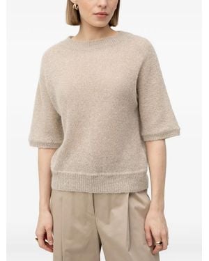 BOSS Short-Sleeve Jumper - Natural