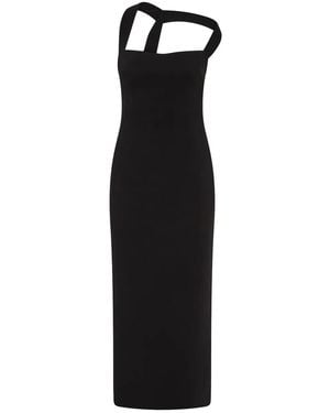Rachel Gilbert Midikleid Mit Spaghettiträgern - Schwarz