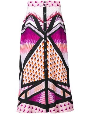 Temperley London Jupe Mi-Longue Évasée Sunrise - Pink