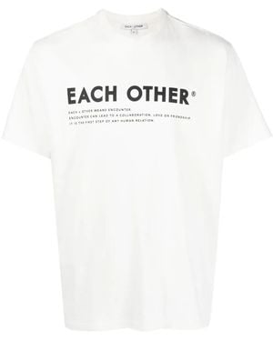 Each x Other T-Shirt Met Logoprint - Wit