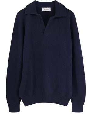 Laneus Ribbed Long-Sleeves Sweater - Blue