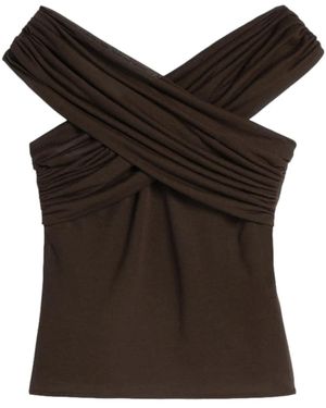 Ami Paris Draped Top - Black