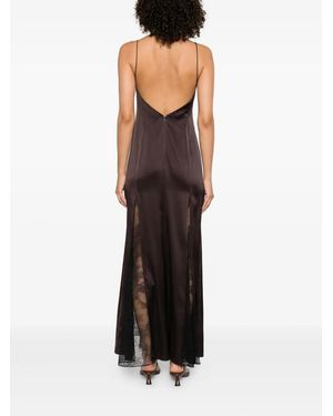 STAUD Exclusive Trinity Lace-Inset Silk Maxi Slip Dress in Green | Lyst  Australia