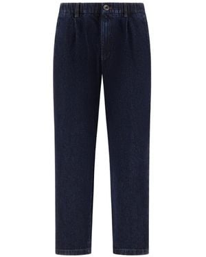 Herno Darted Elasticated-Waist Jeans - Blue