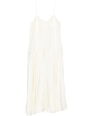 St. Agni Silk Twill Slip Dress - White