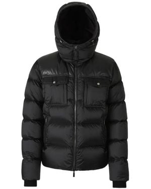 Moorer Veste Matelassée À Capuche - Black