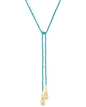 Marlyn Schiff Sage Beaded Necklace - Blue