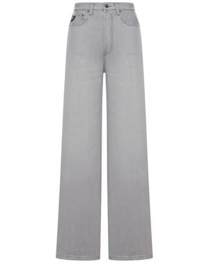 Lois Cotton Wide-Leg Denim - Grey