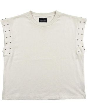 HTC Studded Sleeveless T-Shirt - White