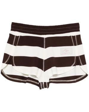 Alysi Striped Shorts - White