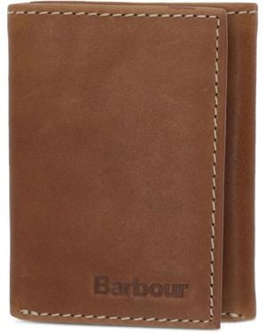 Barbour Bywell Logo-Debossed Wallet - Brown