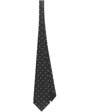 Dolce & Gabbana Cravatta A Pois Jacquard - Bianco