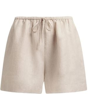 12 STOREEZ Drawstring Knee-Lenght Shorts - Natural