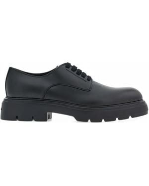 Ferragamo Round-Toe Derby Shoes - Black