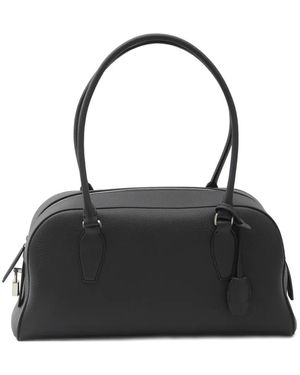 The Row Medium India Leather Shoulder Bag - Zwart