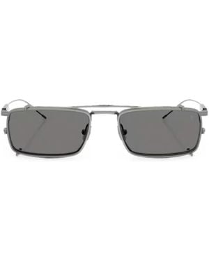 Brunello Cucinelli Rectangle-Frame Sunglasses - Gray