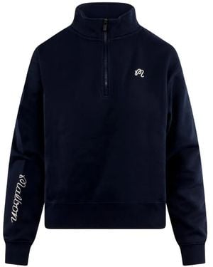 Malbon Golf Jersey Delilah Con Media Cremallera - Azul