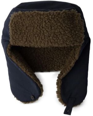 Prada Poplin Fleece-Lined Hat - Black