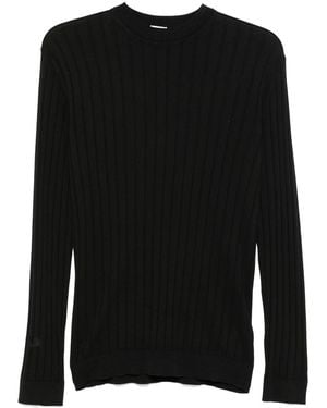 Eleventy Ribbed-Knit Jumper - Black