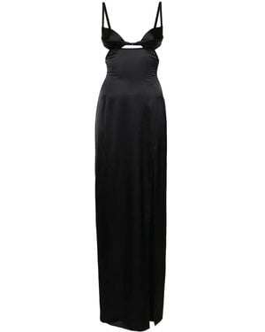 Nensi Dojaka Double Petal Maxi Dress - Black