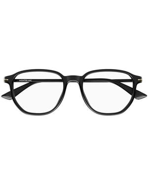 MONT BLANC EYEWEAR Lunettes De Vue À Monture Rectangulaire - Noir