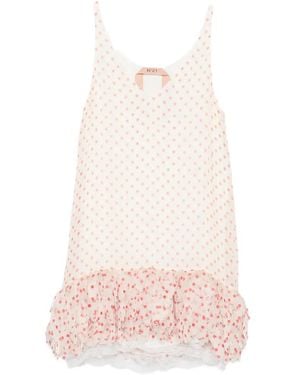 N°21 Polka-Dot Ruffled Dress - Pink