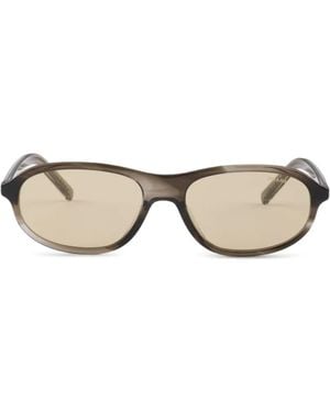 Prada Sunglasses With The Iconic Metal Plaque - Natural