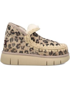 Mou Leopard-Pattern Slip-On - Natural