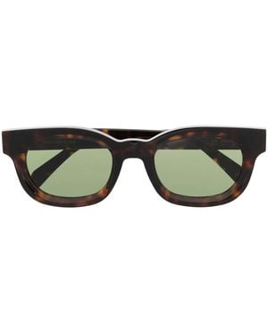 Retrosuperfuture Logo-Lettering Square-Frame Sunglasses - Green