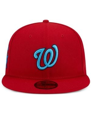 KTZ 59Fifty Ashington Nationals Father's Day On-Field Baseball Cap - Red