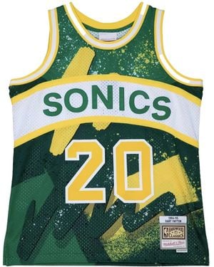 Mitchell & Ness "Nba Seattle Supersonics 94 Gary Payton" Hyper Hoops Swingman Jersey - Yellow