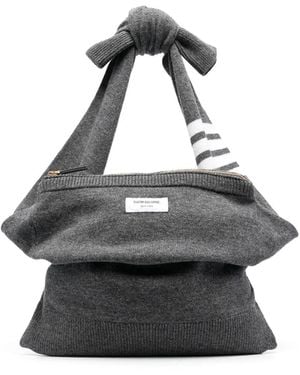 Thom Browne Kuriertasche Mit Reißverschluss - Grau